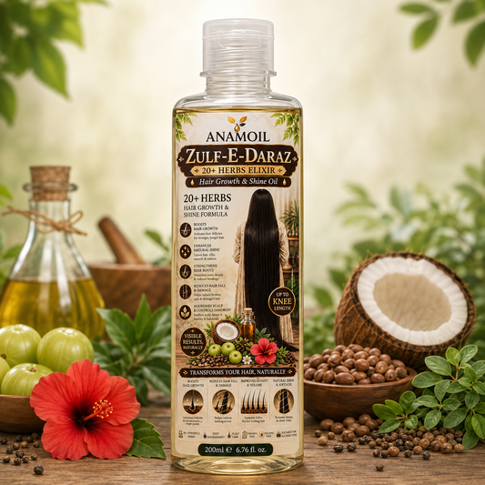 Zulf-e-Daraz – Herbal Long Hair Growth Oil | لمبے اور مضبوط بالوں کی قدرتی نگہداشت