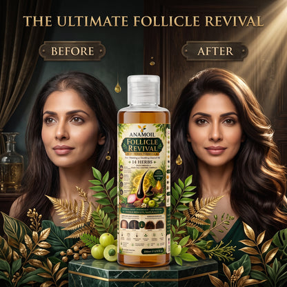 Follicle Revival – Herbal Hair Volume & Thickening Oil | بالوں میں قدرتی حجم، کثافت اور گھنی خوبصورتی کے لیے